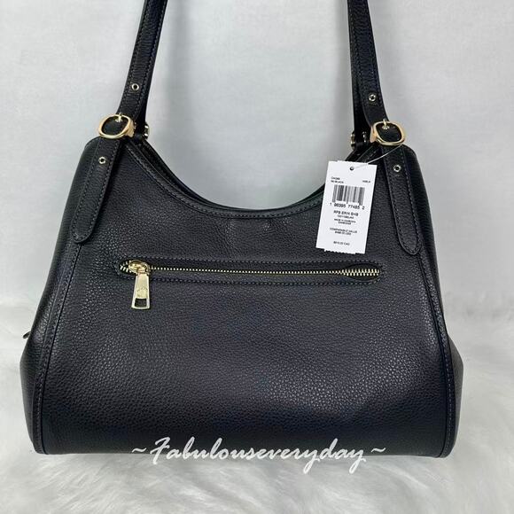 Coach Erin Shoulder Bag In Leather/Gold/Black CAQ86 NWT - Picture 5 of 11